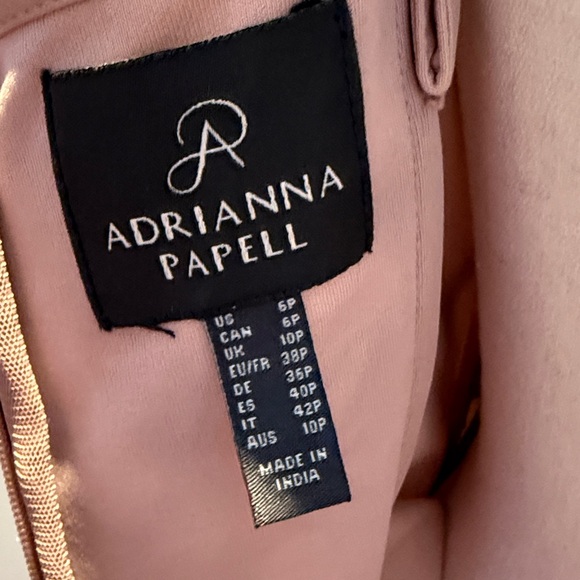 Adrianna Papell Rose Gold Floral Beaded Gadet gown. 6 petite - Picture 5 of 7